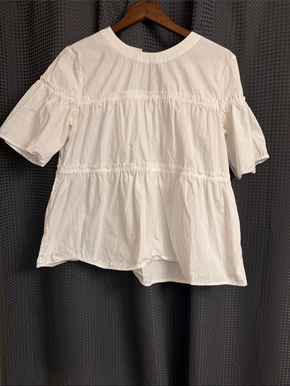 GAP White Tiered Short Sleeve Tunic